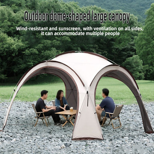 Tente <span class=keywords><strong>de</strong></span> <span class=keywords><strong>camping</strong></span> cylindrique extra-large <span class=keywords><strong>avec</strong></span> auvent, pour 6 à 10 personnes, idéale pour le <span class=keywords><strong>camping</strong></span> en plein air, les parcs et les zones sauvages, portable et imperméable - Product Image 2