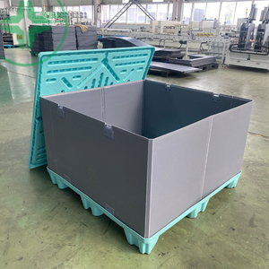 Cao cấp tái sử dụng không thấm nước nhiệt bằng chứng Stackable nhựa hậu cần <span class=keywords><strong>container</strong></span> HDPE + PP miệng núi lửa Pallet tay áo hộp - Product Image 5