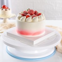 Plateau tournant en plastique TKT YK-275 de 11 pouces pour décoration de gâteaux, support rotatif à 360 degrés pour outils de pâtisserie, vente en gros