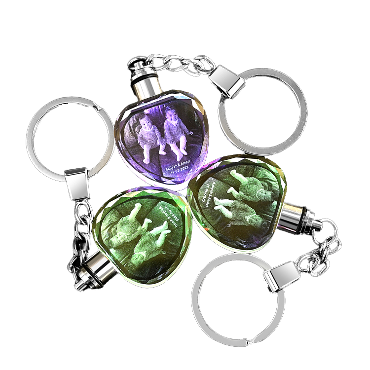 Wholesale Custom Crystal Logo Keychain 3D