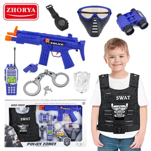 Zhorya Kids School Education Role Play Army Toy Set Military Plastic Pretend Play Game Police Set Toy