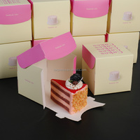 Boîte à gâteaux personnalisée pour desserts faits maison, sac fourre-tout en carton, emballage pour mousse, boîte cadeau avec impression de logo