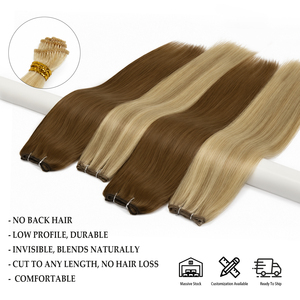 Extensions de cheveux humains tissées à la main, lisses et soyeuses, cheveux bruts indiens et chinois, pour salon professionnel. - Product Image 6
