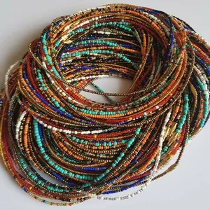 Ciondoli a catena con pancia in vita ghana donna filo elasticizzato creazione di gioielli