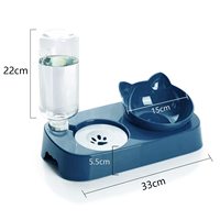Vente en gros de distributeurs d'eau automatiques pour animaux de compagnie 2 en 1, bouteille de distribution d'eau par gravité, distributeur d'eau, bol pour nourriture, ensemble pour chiens et chats