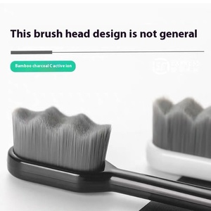 Fabricant 2025 Nouveau design Brosse à dents Nano écologique à usage domestique avec poils 10000 ultra doux Couleur charbon de bois doux - Product Image 2