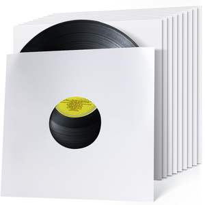 Couvertures en papier kraft blanc antistatique de 7 pouces, 10 pouces, 12 pouces, poids lourd, 350 GSM, pour disques vinyles, pochettes pour disques vinyles - Product Image 1