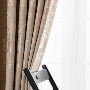 Poliestere Beige floreale Jacquard tessuto testurizzato <span class=keywords><strong>tende</strong></span> oscuranti lusso europeo per soggiorno camera da letto decorazione per la casa - Product Image 2
