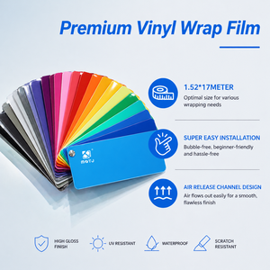 <span class=keywords><strong>Vinilo</strong></span> Holográfico Premium PET Multicolor Serie Láser, Efecto Arcoíris Mágico, 1.52*17M, Sin Efecto Piel de Naranja, para Auto - Product Image 3