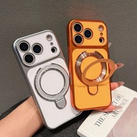 Coque de téléphone électroplaquée en gros avec support intégré pour iPhone 17 16 15 12 Pro Max – Étuis antichoc