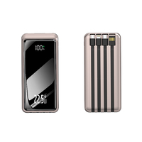 2025 dernières banques d'alimentation 20000mah charge rapide Portable Power Bank avec câbles intégré 10000mAh 20000mAh Power Bank pour téléphone
