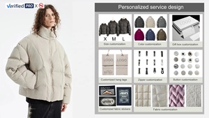 OEM Custom Design Men's Retro <strong>Waterproof</strong> 90 <strong>White</strong> Duck Down <strong>Jacket</strong> Padded Hooded Padded Quilted Puffer Down <strong>Jacket</strong> for Men - Product Image 5