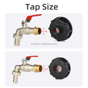 Récipient d'eau S60x6 Tuyaux de connexion pour système de drainage de vanne <span class=keywords><strong>Robinet</strong></span> de jardin Combinaison Irrigation Raccords de réservoir IBC Adaptateur - Product Image 4