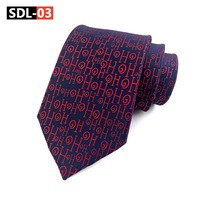 2026 Formelle Gestreifte Polyester-Jacquard-Weihnachtskrawatten mit Geschenkbox