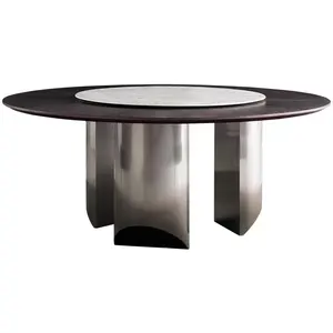 Chinese suppliers stone legs metal dinning table for home kitchen living room