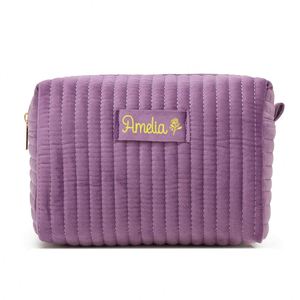 Custom Velvet Cosmetic <b>Bag</b>, Large Capacity, <b>Bridesmaid</b> <b>Gift</b>, Makeup <b>Bag</b> for Her, Personalized <b>Gift</b> for Bridal Party - Product Image 3