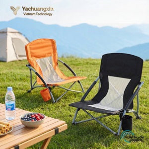 Fauteuil pliant d'extérieur, chaise longue de loisirs portable, chaise en tissu Oxford, chaise de camping, chaise à jambes basses, chaise de plage - Product Image 2