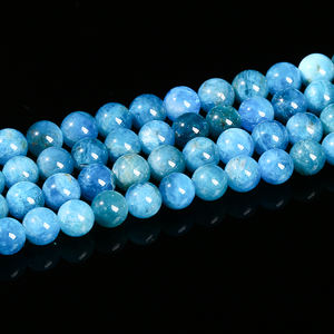 Оптовые бусины JD GEMS из натурального синего апатита, 4-10 мм, высококачественные круглые рассыпные бусины, идеально подходят для изготовления браслетов и ожерелий своими руками - Product Image 2