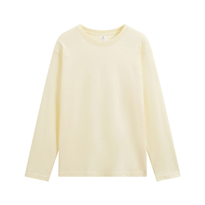 เสื้อเชิ้ตแขนยาวทรงโอเวอร์ไซส์ผ้าฝ้ายถักคุณภาพสูง 100% พิมพ์ลายดีไซน์เรียบง่าย สวมใส่สบาย เหมาะสำหรับเล่นกีฬา แห้งเร็ว ระบายอากาศได้ดี - Product Image 1