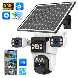 Caméra solaire PTZ CB621SR 9MP à 3 objectifs <span class=keywords><strong>pour</strong></span> ferme, magasin, extérieur, Wi-Fi double bande, vue à 720°, détection humaine par IA, sirène intégrée, micro, cloud - Product Image 1