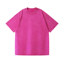 T-shirt délavé à l'acide conception de logo personnalisé coton unisexe t-shirt pour hommes logo imprimé vierge Vintage délavé à l'acide t-shirt pour hommes lourds
