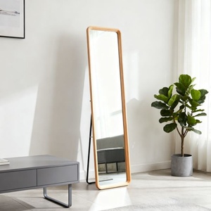 Wholesales Only Chinese Factory Supply Flooring Full Length Mirror Aluminum Alloy Frame Cheap clear Home Decor for Indoor Makeup - Product Image 5