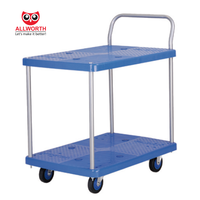 Chariot à main de transport de cargaison de plate-forme en métal pliable zingué de l'utilité 300KG d'entrepôt d'approvisionnement d'usine