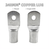 CHAER SC240-12 240mm 400MCM 380V 타입 전력 단자 커넥터 주석 도금 구리 러그 크림프 케이블 러그