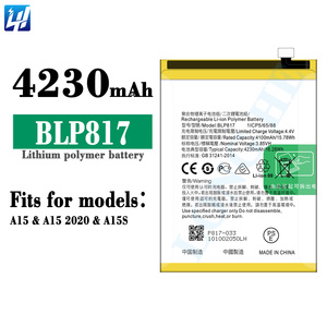 BLP817 A15 100% เดิม Li-Ion Polyer <span class=keywords><strong>แบ</strong></span><span class=keywords><strong>ต</strong></span>เตอรี่แบบชาร์จไฟสำหรับ <span class=keywords><strong>Oppo</strong></span> <span class=keywords><strong>A15S</strong></span> - Product Image 3