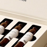 Boîte rigide magnétique blanche personnalisée pour flacons de peptides, avec logo UV sélectif et finition éponge