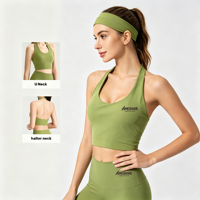 AMCLEVER Grosir Atasan Yoga Wanita, Warna & Ukuran Dapat Disesuaikan, Menyerap Keringat & Dukungan Ringan untuk Pemesanan Grosir