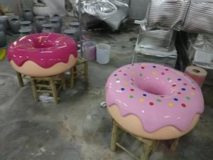 Fiberglass Donut Leisure Seat Creative Outdoor Landscape Bench Public Waiting Mall Rest Chair Customizable Guangdong-Made - Product Image 4