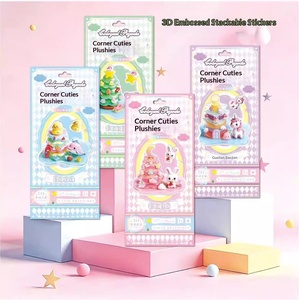 코너 귀여운 스티커 3D 입체 릴리프 학생 만화 수제 창의력 장난감 A/쌓기 게임 오리 고래 크리스마스 트리 눈사람 - Product Image 2