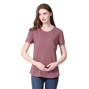 <span class=keywords><strong>T</strong></span>-<span class=keywords><strong>shirt</strong></span> de maternité d'é<span class=keywords><strong>t</strong></span>é grande taille en gros vêtements d'<span class=keywords><strong>allaitement</strong></span> <span class=keywords><strong>t</strong></span>-shirts d'<span class=keywords><strong>allaitement</strong></span> <span class=keywords><strong>fermeture</strong></span> <span class=keywords><strong>éclair</strong></span> horizontale haut de lactation coton S à 5XL - Product Image 5