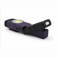 Lampe de travail multifonction COB alimentée par batterie 2000 mAh, lampe d'inspection LED, pointeur laser rouge et bleu, avertissement sonore, portable pour atelier