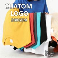Camiseta Lisa de Gran Tamaño de Alta Calidad, para Hombre, 280 g/m², 100 % Algodón, para Impresión, Bordado y Logotipo Personalizado