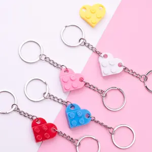 Gạch Keychain cho tình bạn vài tình yêu Dễ Thương Trái Tim gạch keychain thiết lập Ngày Valentine sinh nhật móc chìa khóa quà tặng cho anh ta cô