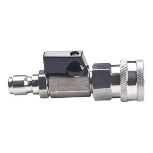 Laveuse à haute pression Machine à laver de voiture <span class=keywords><strong>tuyau</strong></span> de pistolet à eau en acier inoxydable 1/4 et 3/8 raccords de commutation de soupape mâle/femelle - Product Image 3