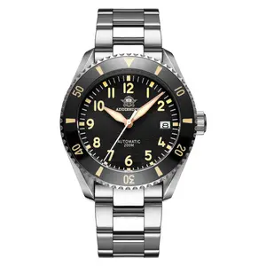 Luxury Mechanical Watch Large Lot Brand Addies Automatic Mechanical Watch Ceramic One-way Rotation Bezel Men Dive Watch