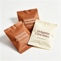 Sachet en aluminium à scellage arrière personnalisé pour emballage de chocolat, bonbons, noix et confiseries – Fourniture en gros
