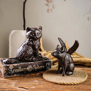 Decoración Vintage de Hierro Fundido con Forma de Animales para Halloween: Cerdo, Gato, Rana, Príncipe, Araña para Fiestas al Aire Libre - Product Image 2