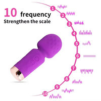Vibrador AV de 10 Frecuencias, Masajeador Tipo Varita Rosa, Carga USB, Masajeador de Punto G, Productos Sexuales Femeninos