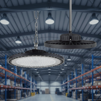 Luminaria LED UFO High Bay con Lente, IP65 Impermeable, Industrial, de Aluminio, 100W, para Uso en Almacenes, Duradera, Fácil Instalación