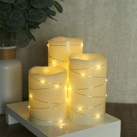 Bougies à cire led 3D sans flammes, ensemble de 12 pièces, minuterie ivoire, décoration à distance de la maison