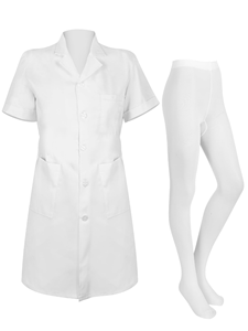 Latest Design Custom Brand Unisex Stylish Medical Lab Coat Nursing Uniform Sets Woven Polyester/Cotton Hospital Use - Product Image 1