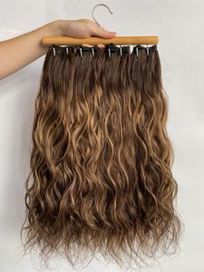 Không có tóc trở lại mà giữ sợi ngang đôi rút ra phần mở rộng tóc lớp biểu bì phù hợp lượn sóng Thiên Tài wefts - Product Image 3