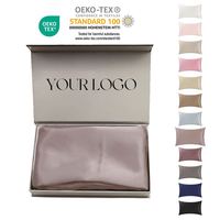 Nouveau design de luxe 100% taie d'oreiller en soie de mûrier masque pour les yeux et chouchou ensemble cadeau antistatique pour dormir