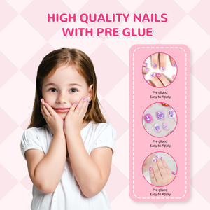 Set <span class=keywords><strong>de</strong></span> Parches <span class=keywords><strong>de</strong></span> <span class=keywords><strong>Uñas</strong></span> <span class=keywords><strong>de</strong></span> Dibujos Animados <span class=keywords><strong>Sanrio</strong></span> Wear Armor, Diseño Cuadrado para Dedos, Cobertura Completa, Niña Pequeña Linda con Pegamento, Adhesivo <span class=keywords><strong>de</strong></span> Seguridad - Product Image 5