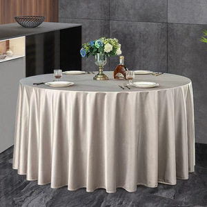 Tovaglia Personalizzata per Hotel e Ristoranti, Tessuto Satinato Spesso in Poliestere per Tavoli Rotondi da Banchetto e Matrimonio - Product Image 1