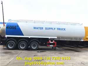 Rimorchio Trasportatore d'Acqua Potabile da 40 Tonnellate, Rimorchio a 3 Assi per Consegna Acqua - Product Image 2
